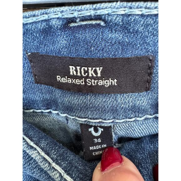 True Religion Jeans-Ricky Relaxed Straight-Size 34x34 - Picture 3 of 7